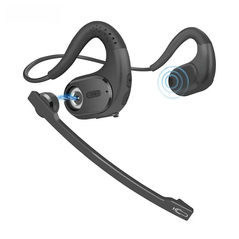 AliExpress - Kabellose Bluetooth-Headsets mit Mikrofon, abnehmbarer Stummschalttaste, offene Ohr-Trucker-Kopfhörer für Mobiltelefone, Geschäftsbüro