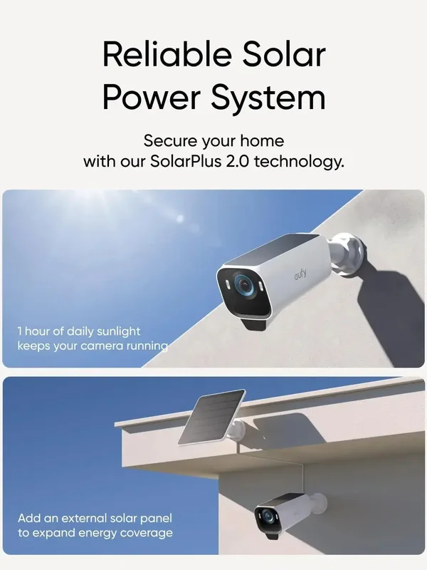 AliExpress - eufyCam S3 Pro 4 Camera Set, 4K Wireless Solar Outdoor Surveillance Camera, MaxColor Night Vision, Forever Power 2.0, Face Recognition AI