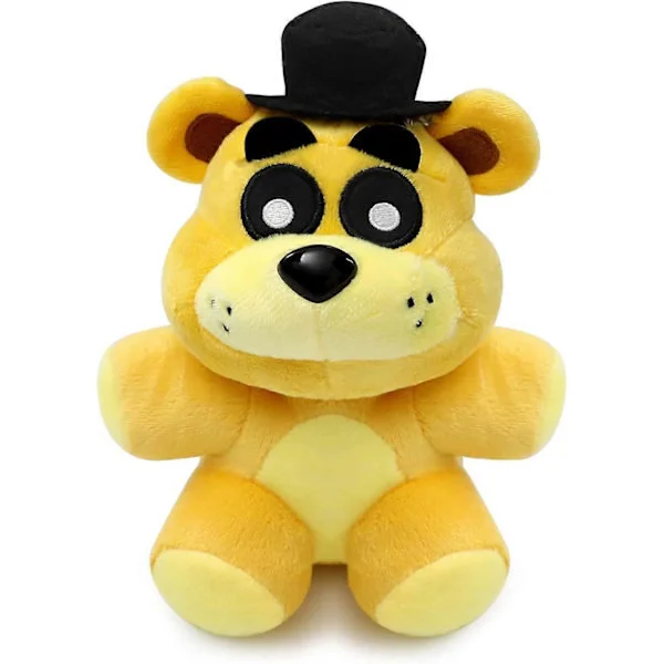 Golden Freddy Plush 6.5 ", Five Nights Bonnie Foxy Chica Springtrap Glamrock Freddy Stuffed Plush Toy at Freddy's, FNAF Golden Bear Animal Plush 