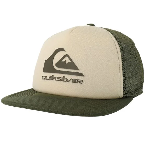 Quiksilver - Beige trucker Caps - Kids Classic Foam M&w Seneca Rock Trucker @ Hatstore
