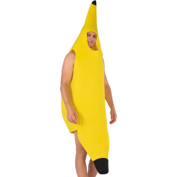 Rolig Banan Frukt Kostyme Banan Drakt Voksen Unisex Én Størrelse Halloween Kostyme - XS