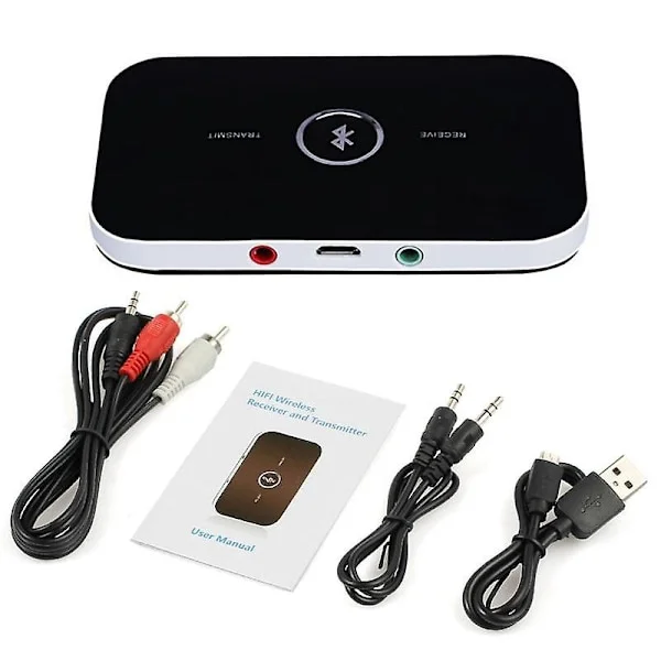 【BQ】Opgraderet Bluetooth 5.0 Audio Transmitter Receiver Adapter AV AUX 3.5mm Jack Stereo Musikafspiller USB Trådløs Audio Dongle Konverter Til Bil PC 