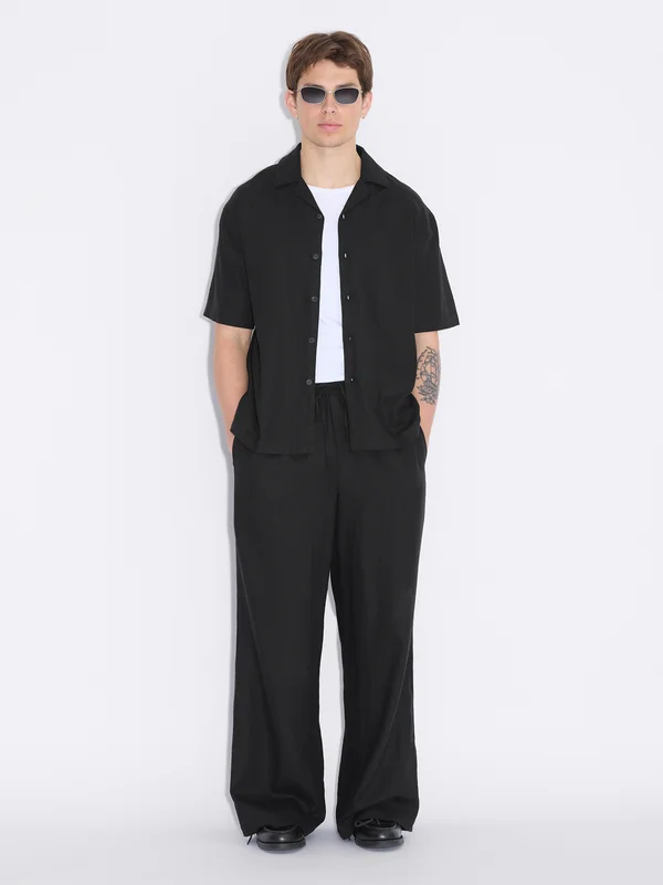 Holzweiler Lian Linen Trousers - Black - Men's - L