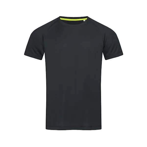 Stedman Active Raglan Mesh T-Shirt för män 2XL Black Opal