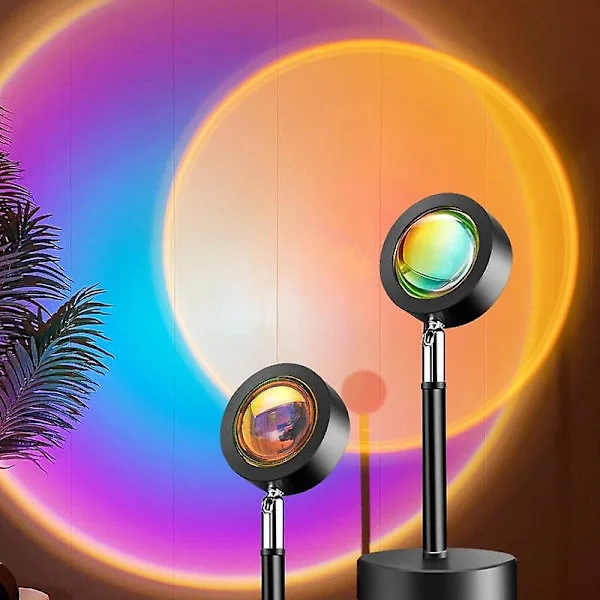 Solnedgång projekt lampa solnedgång projektor atmosfär led lampa nattljus för bar kaffe butik väggdekoration fotografi bakgrund