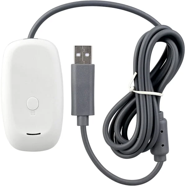 USB trådlös handkontroll PC Laptop-mottagare för Microsoft Xbox 360 Slim Windows-videospel Färg Vit