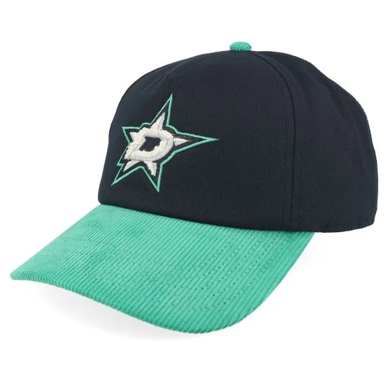 American Needle - NHL Musta unconstructed Lippis - Dallas Stars Burnett Black/Blue Corduroy Dad Cap @ Hatstore