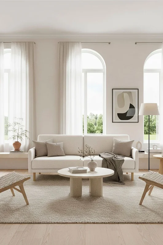 Homeroom Collection - Benin 3-seter sofa - Natur - 3-seters-sofaer - Fra Homeroom