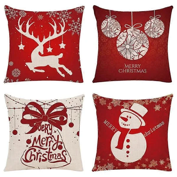 4 Christmas Pillows - Sofa/Bed Decor