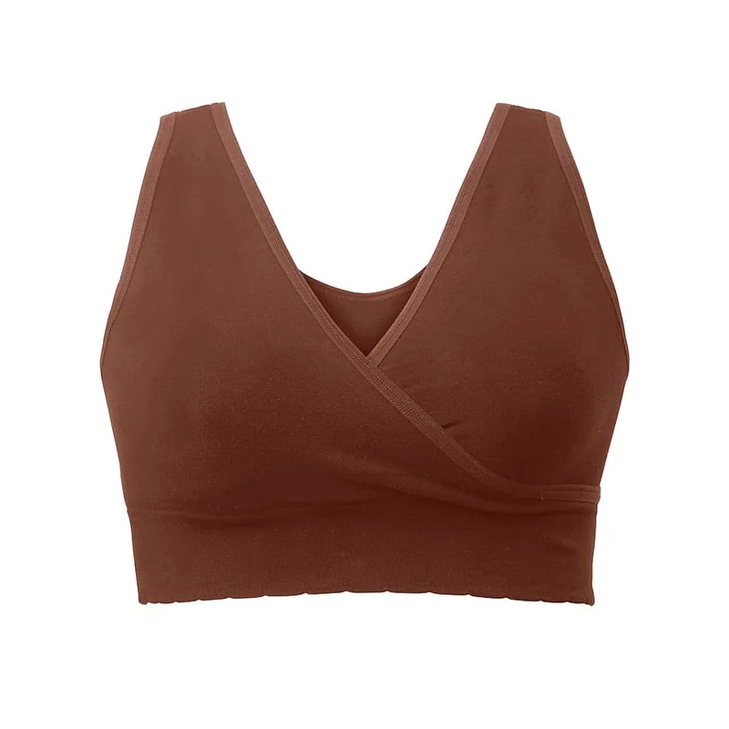momkind Crossover Bra Chocolate S/M, Børn & Forældre, Ammetøj, Amme-bh'er