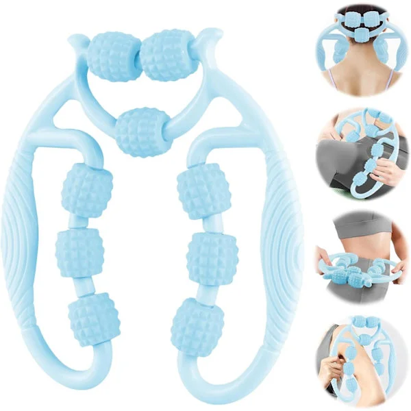 Beautiful leg massage rollers, massage tool with ring and calf clip, foam rollers, foam rollers for yoga, fitness and relaxation, 360°