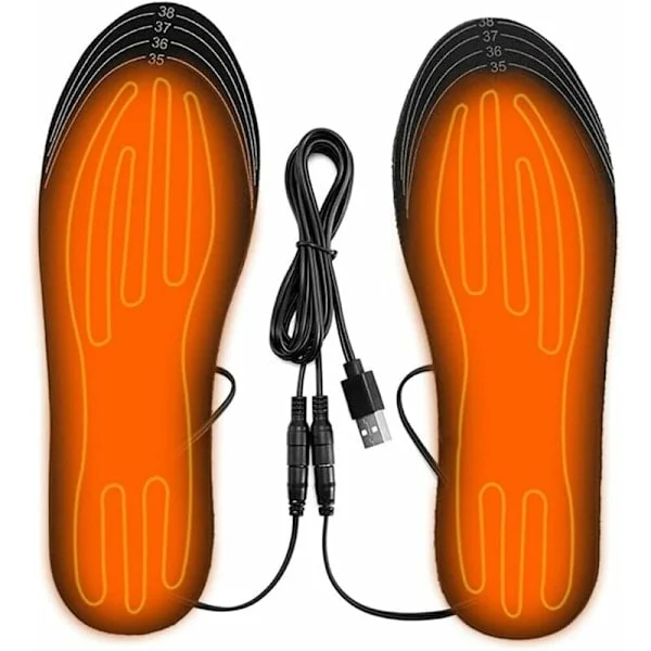 Värmesulor Fotvärmare USB Elektriska Värmestrumpor Innersula (35-41)