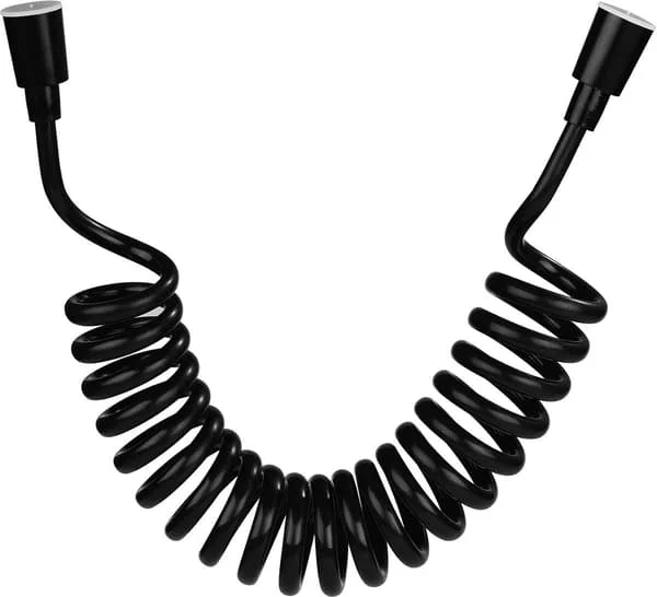 Dusjslanger - Dusjslange - skumdusjslange - med - teleskopisk - fjærslange - uttrekkbar - slange - hånddusj - toalett - 5M - svart)