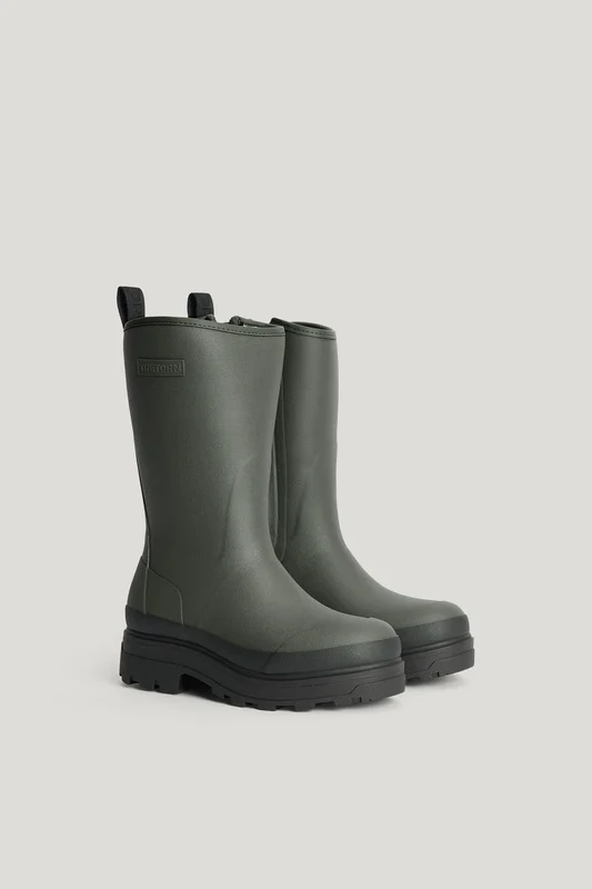 Tretorn Halla Mid Winter — Insulated Rubber Boot Women — Green | Outerwear, Wellies, Jackets & Rainwear for Women, Men & Children