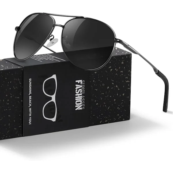 [RM]Pilot Sunglasses Men Polarized Sunglasses Unisex UV400 Protection Black Sunglasses Driving, Fishing, Running Classic Ultralight Glasses