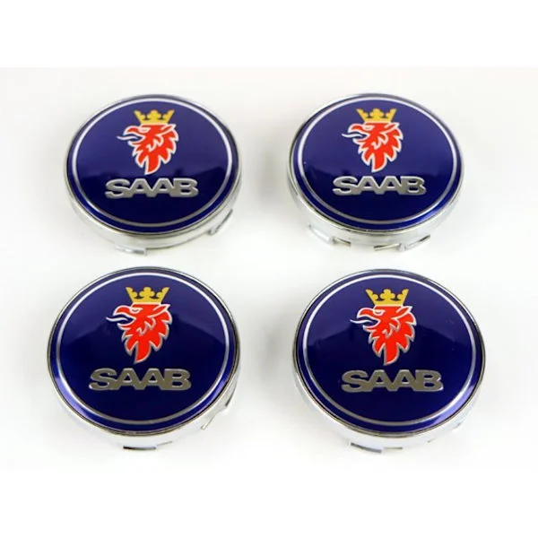 Saab01 - 60MM 4-pack Centrumkåpor Saab