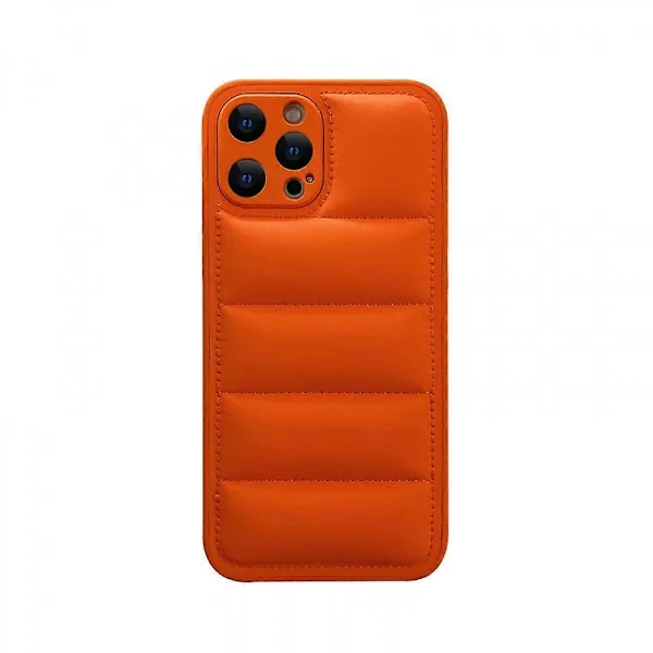 bavurmak iPhone 13 Pro Shockproof TPU PU Leather Case PC Protective Case Phone Cover with Inner Lining - Orange