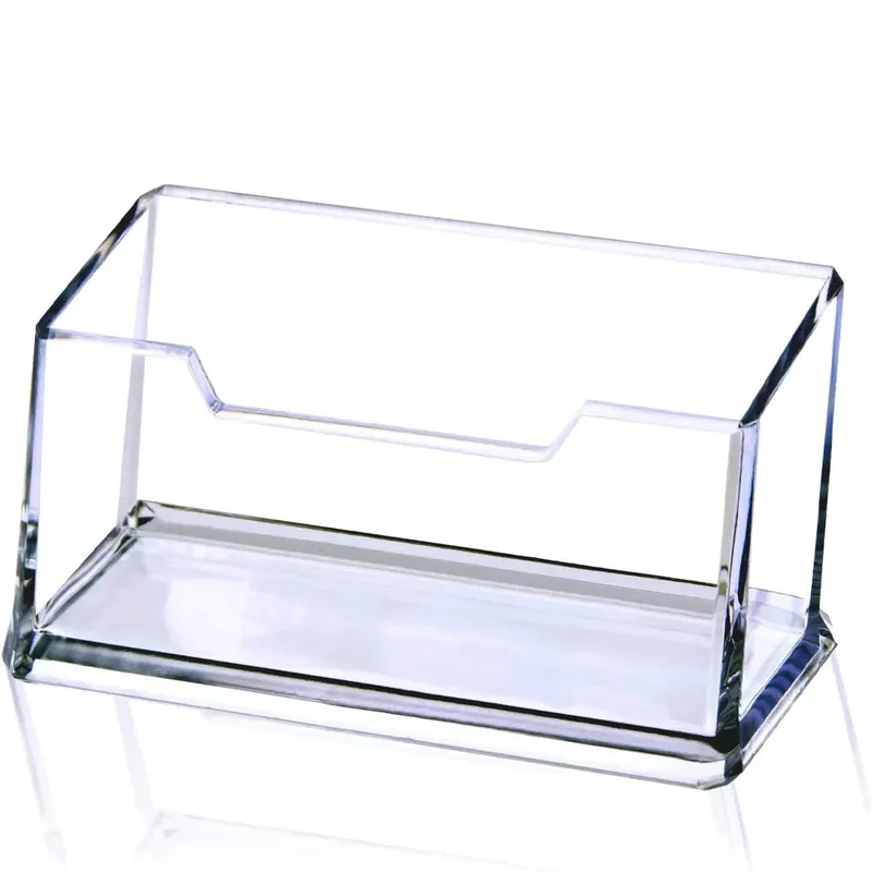 AliExpress - Porte-cartes de visite en acrylique transparent, organisateur de cartes de visite de bureau, peut contenir jusqu'à 50 cartes de visite.