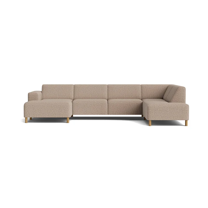Seam U-Form Sofa, links, Farbe Puente Greige, modernes Design, Nozag-Federung für optimalen Sitzkomfort, großzügige Wohnlandschaft, Höhe 78cm