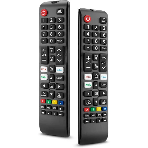 【Pakke med 2】 Erstatning for Samsung TV-fjernbetjening, universel fjernbetjening til Samsung Smart TV Frame Crystal UHD OLED QLED 4K 8k-serien
