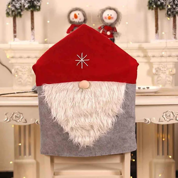 Chair Cover, Old Man Decor Chair Cover, Christmas Chair Back Cover