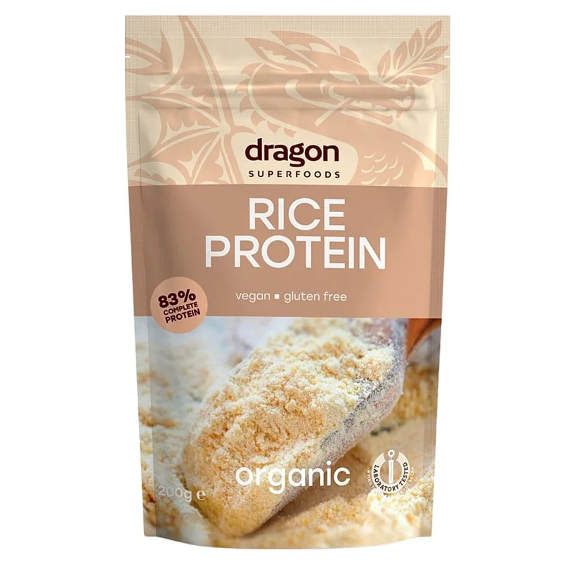 Spar 20% • Køb 2, Dragon Superfoods Ris Proteinpulver 83% Ø 200 g, Sport & Velvære, Protein & Energi, Proteinpulver