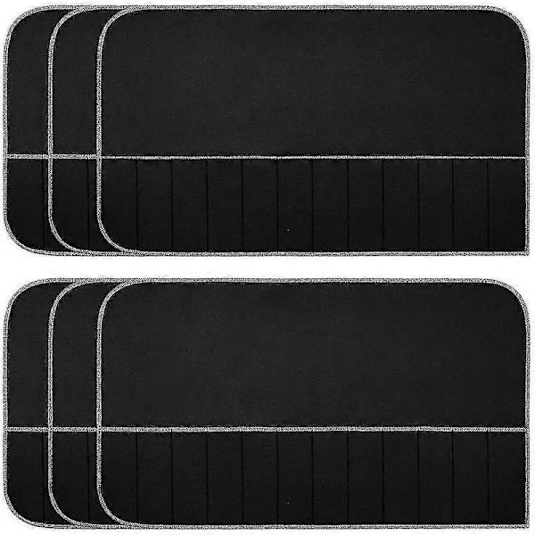 Silver Förvaringspåsar Silver Förvaringsduk Filt Bestick Organizer Anti-Anlöpning Silver Skyddspåsar 6 st
