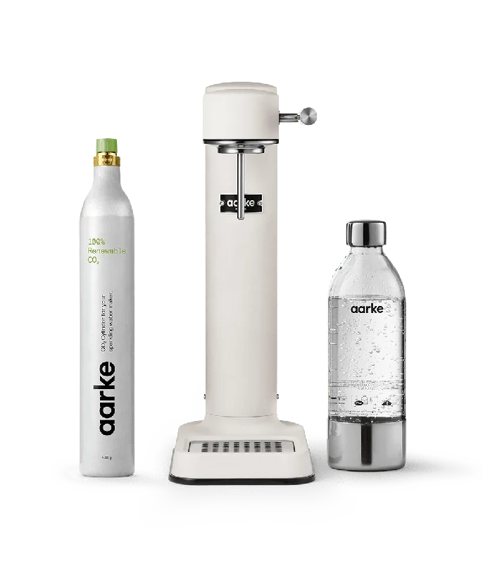 Aarke Carbonator 3 Matte White Starter Kit - sparkling water maker