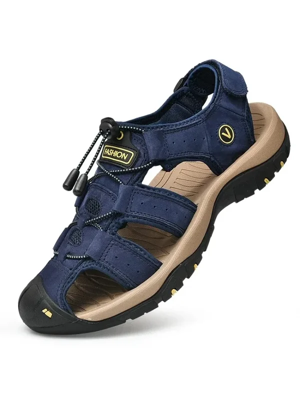 AliExpress - Zomer Mannen Sandalen Heren Casual Schoenen Outdoor Mannen Lederen Sandalen voor Mannen Strand Schoenen Romeinse Schoenen Plus Maat 38-48