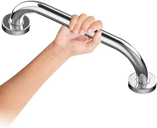 25cm toalettgrep i krom, rustfritt grep for bad, dusjhåndtak, badehåndtak, grep for bad