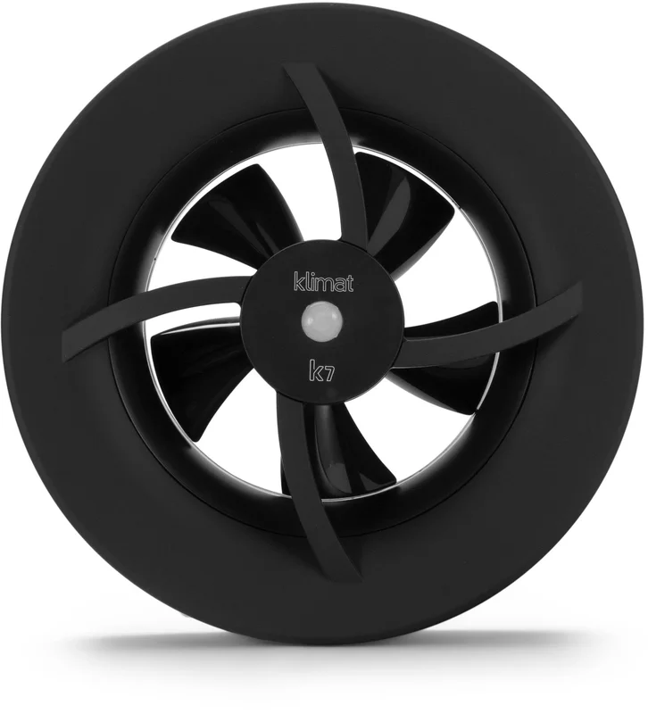 Klimatfabriken Klimat K7 50003 Kylpyhuonepuhallin Musta, Ilmanvaihto