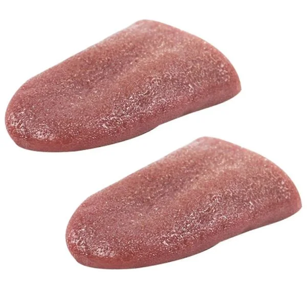 Halloween Fake Tongue, 2 Pcs Realistic Trick Artificial Tongues Props Horrible Tongue Halloween Gross Jokes Prank Trick