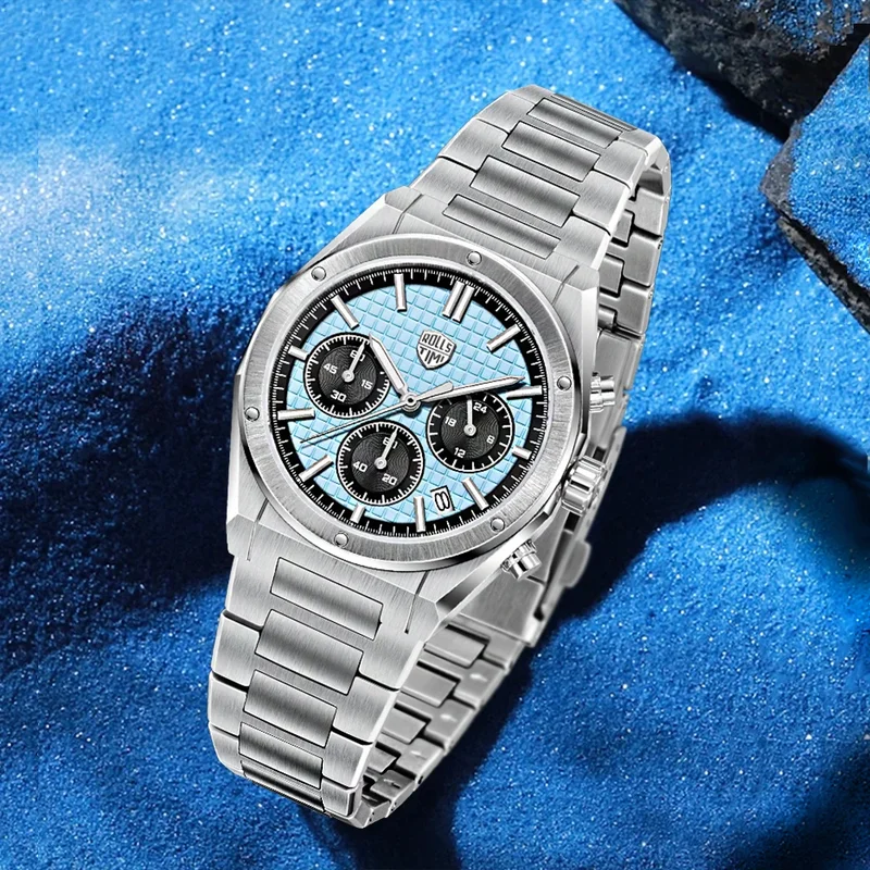 AliExpress - 2026 RollsTimi Herrenuhren Luxus Quarz Herrenuhren Klassische Saphir VK63 Sport Chronograph Edelstahl Kalender Armbanduhr