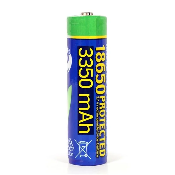 18650 batteri 3350mAh / Li-ion batteri 3,7V / oppladbart batteri / beskyttet batteri med PCB