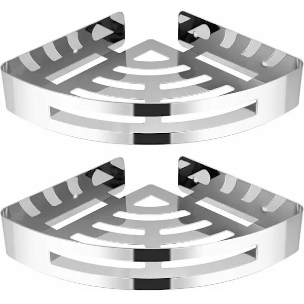 Rostfri Duschhylla Hörn Duschförvaring 304 Rostfritt Stål (Triangel, 2-pack)