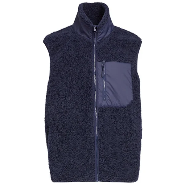 Build Your Brand Herrväst Bonded Sherpa L Marinblå Navy