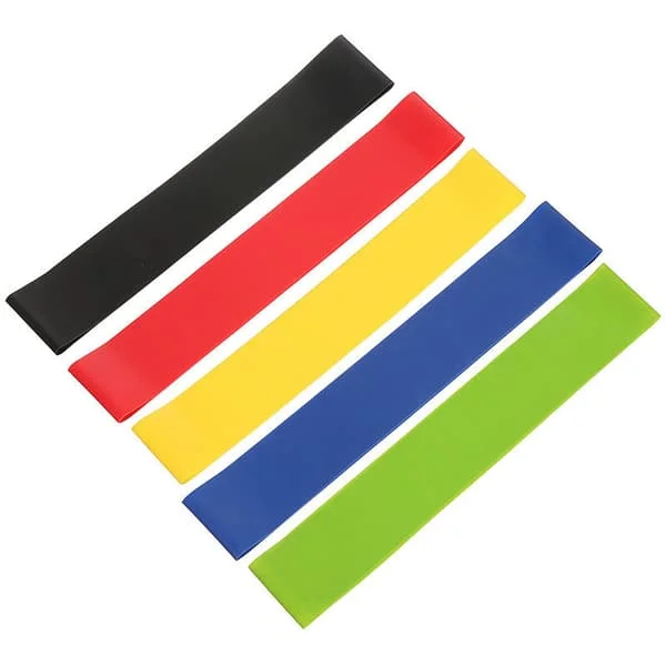 5 st Träningsgummiband, Motståndsband, Yoga, Rehab