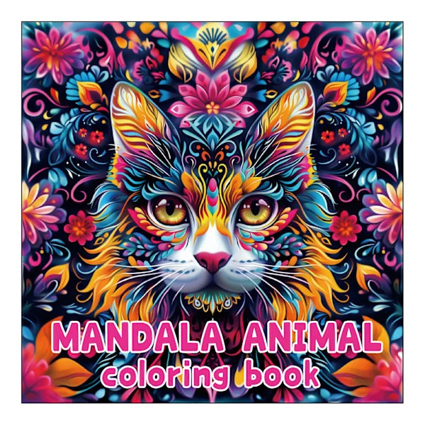 KZQ-Mandala Djur Målarbok för Vuxna | 24 Akvarellkonstsidor]Mandala Djur]