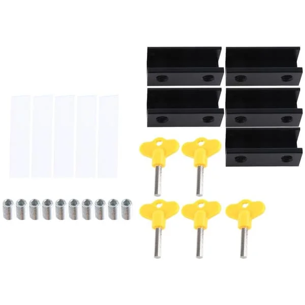 Door and Window Lock Sliding Door Security Lock Window Restrictor Lock Sliding Barn Door Lock Aluminum Alloy