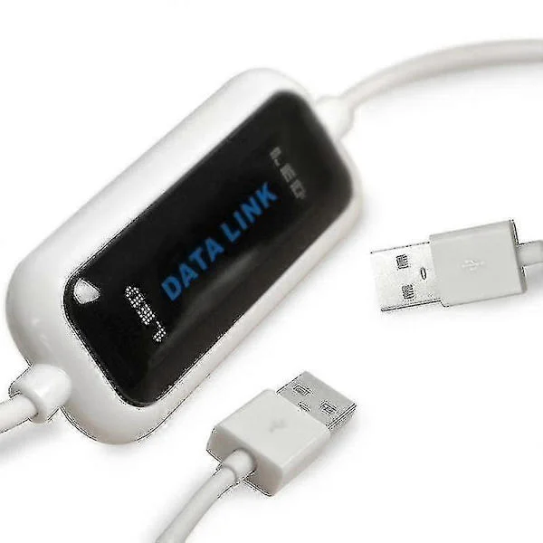 USB-tiedonsiirtokaapeli PC:stä PC:hen, yhteensopiva Windowsin kanssa - USB 2.0 -datalinkkikaapeli PC-linkki