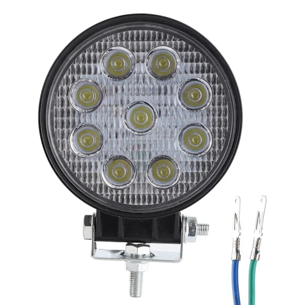 9LED 27W arbeidslys 6000K 2700lm høy lysstyrke frontlys IP67-beskyttelse for ATV UTV lastebil