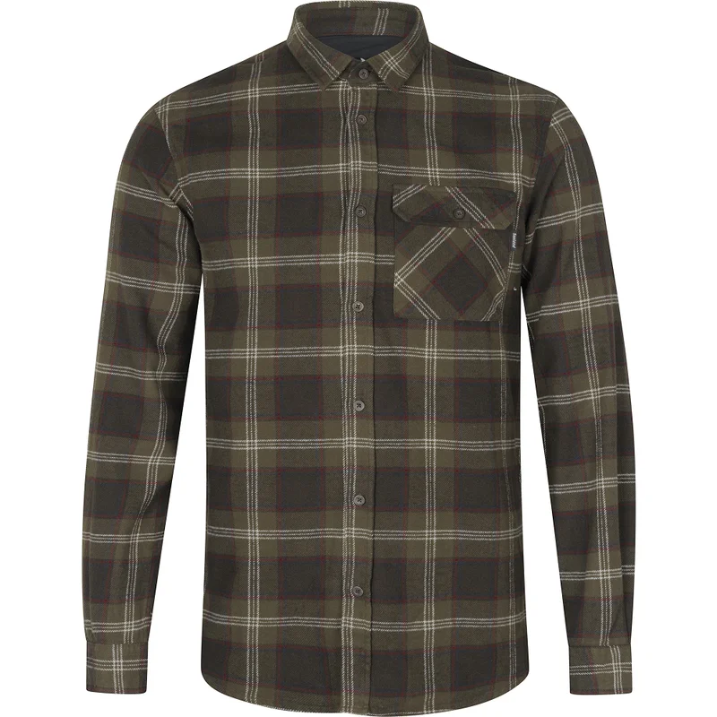 Seeland Glen Flannel Shirt Pine Green Check