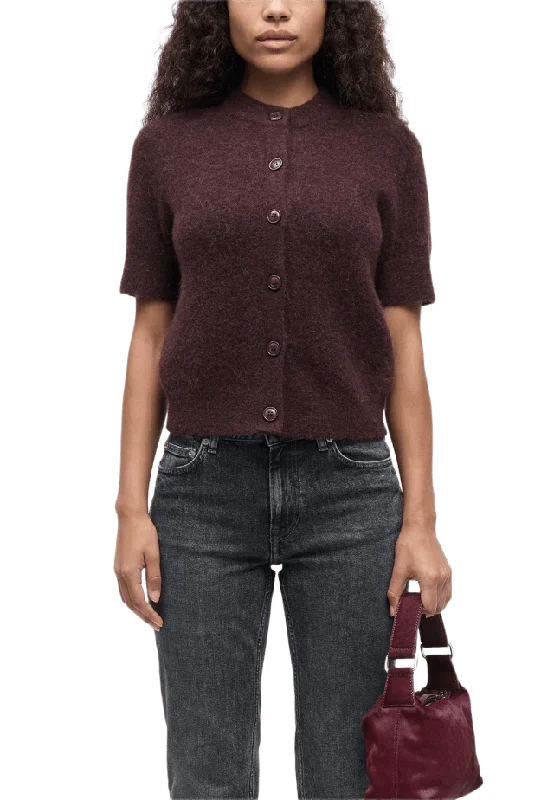 SAMSOE Sanoura Cardigan Stickat Dam Brun XS
