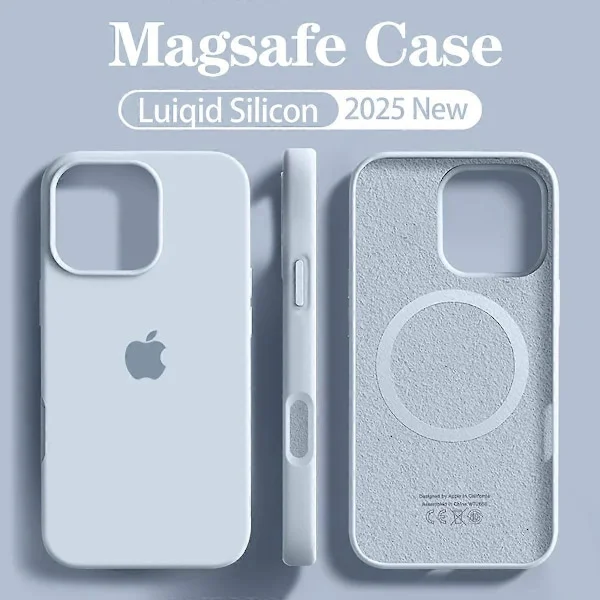 Original Magsafe Flytende Silikon Mykt Deksel til Apple iPhone 16 15 14 12 13 Pro Max Trådløs Lading Med Logo 16 Magnetisk Deksel