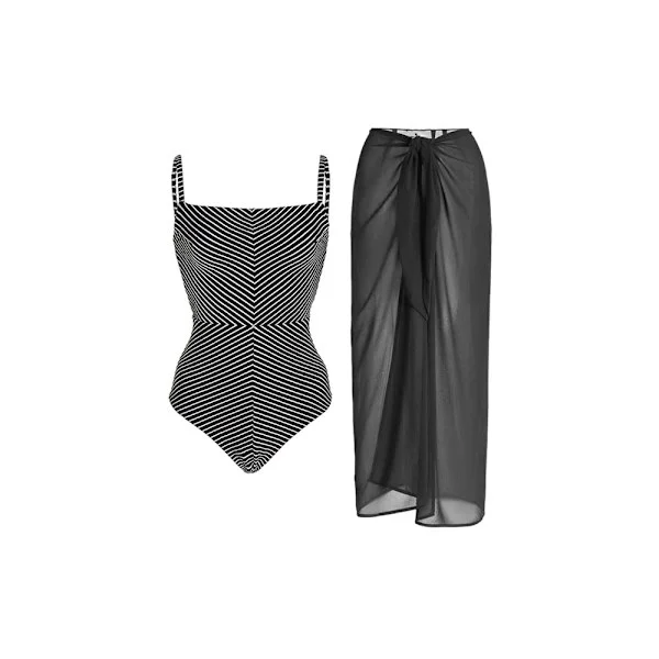 2026 Kvinnor Baddräkt Bikini Baddräkt Topp Klänning Set Blomstermönster Dam Baddräkt Tvådelad Kostym Mode Dam Baddräkter