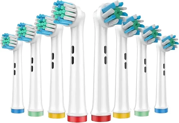 Tannbørstehoder 8-pakke 4X Oral B Cross Action Tannbørstehoder og 4X Oral B Precision Clean Tannbørstehoder