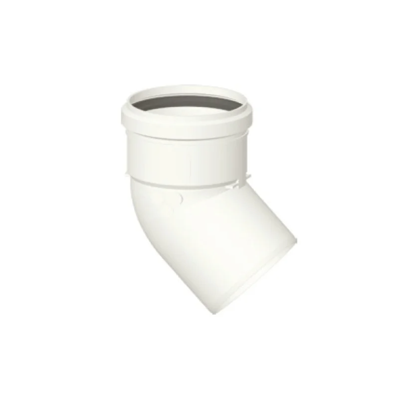 Curva 45° scarico fumi caldaia a condensazione diam. 80 mm. m/f in pp