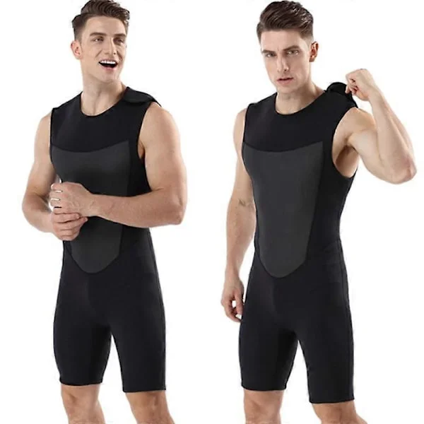 EVAGO Herre 2mm Ermeløs Vest Neopren Herre Dykkerdrakt Snorkledrakt Badedrakt Varme Vester_MGF