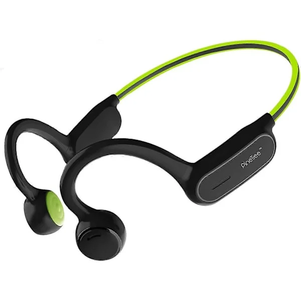 Bone Conduction Hovedtelefoner, løbe Sports hovedtelefoner, Åbne Øre Hovedtelefoner, Trådløse hovedtelefoner (Grøn)