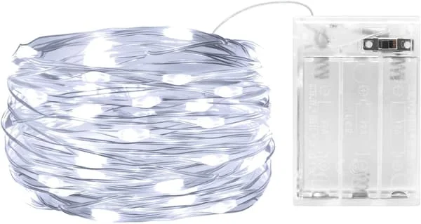 LED-ljusslinga, 3M 30 LED batteridriven LED-slinga vattentät för utomhus trädgård inomhus bröllopsfest jul (Kallvitt)